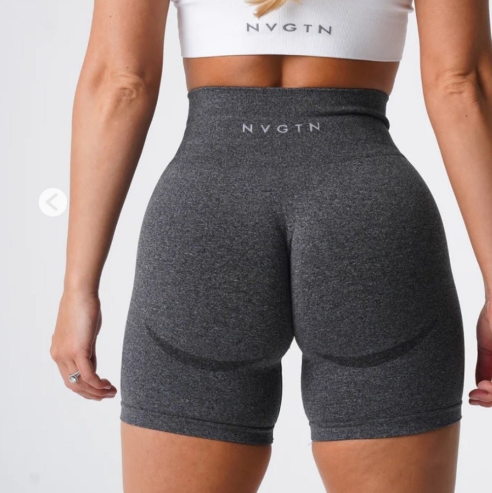 NVGTN Black Speckled Contour Seamless Shorts